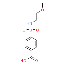 ChemSpider 2D Image | 4-[(2-Methoxyethyl)sulfamoyl]benzoic acid | C10H13NO5S