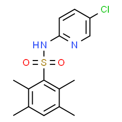 ChemSpider 2D Image | N-(5-Chloro-2-pyridinyl)-2,3,5,6-tetramethylbenzenesulfonamide | C15H17ClN2O2S