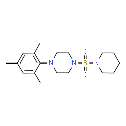 ChemSpider 2D Image | 1-Mesityl-4-(1-piperidinylsulfonyl)piperazine | C18H29N3O2S