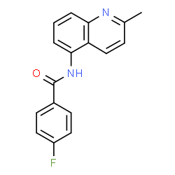 ChemSpider 2D Image | 4-Fluoro-N-(2-methyl-5-quinolinyl)benzamide | C17H13FN2O