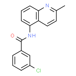 ChemSpider 2D Image | 3-Chloro-N-(2-methyl-5-quinolinyl)benzamide | C17H13ClN2O