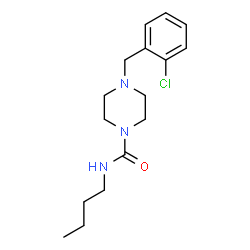 ChemSpider 2D Image | N-Butyl-4-(2-chlorobenzyl)-1-piperazinecarboxamide | C16H24ClN3O