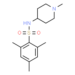 ChemSpider 2D Image | 2,4,6-Trimethyl-N-(1-methyl-4-piperidinyl)benzenesulfonamide | C15H24N2O2S