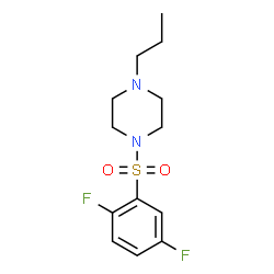 ChemSpider 2D Image | 1-[(2,5-Difluorophenyl)sulfonyl]-4-propylpiperazine | C13H18F2N2O2S