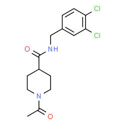ChemSpider 2D Image | 1-Acetyl-N-(3,4-dichlorobenzyl)-4-piperidinecarboxamide | C15H18Cl2N2O2