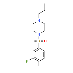 ChemSpider 2D Image | 1-[(3,4-Difluorophenyl)sulfonyl]-4-propylpiperazine | C13H18F2N2O2S