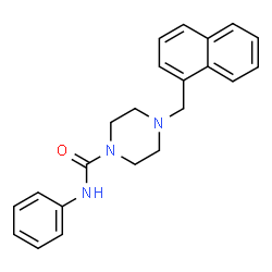 ChemSpider 2D Image | 4-(1-Naphthylmethyl)-N-phenyl-1-piperazinecarboxamide | C22H23N3O
