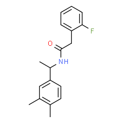 ChemSpider 2D Image | N-[1-(3,4-Dimethylphenyl)ethyl]-2-(2-fluorophenyl)acetamide | C18H20FNO