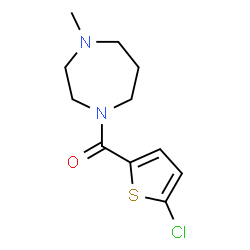 ChemSpider 2D Image | (5-Chloro-2-thienyl)(4-methyl-1,4-diazepan-1-yl)methanone | C11H15ClN2OS