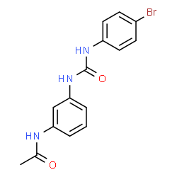 ChemSpider 2D Image | N-(3-{[(4-Bromophenyl)carbamoyl]amino}phenyl)acetamide | C15H14BrN3O2