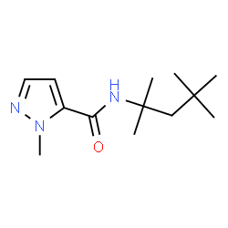 ChemSpider 2D Image | 1-Methyl-N-(2,4,4-trimethyl-2-pentanyl)-1H-pyrazole-5-carboxamide | C13H23N3O