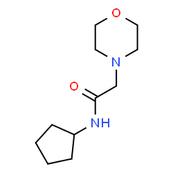 ChemSpider 2D Image | N-Cyclopentyl-2-(4-morpholinyl)acetamide | C11H20N2O2