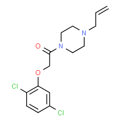 ChemSpider 2D Image | 1-(4-Allyl-1-piperazinyl)-2-(2,5-dichlorophenoxy)ethanone | C15H18Cl2N2O2
