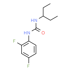 ChemSpider 2D Image | 1-(2,4-Difluorophenyl)-3-(3-pentanyl)urea | C12H16F2N2O