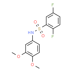 ChemSpider 2D Image | N-(3,4-Dimethoxyphenyl)-2,5-difluorobenzenesulfonamide | C14H13F2NO4S