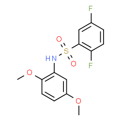 ChemSpider 2D Image | N-(2,5-Dimethoxyphenyl)-2,5-difluorobenzenesulfonamide | C14H13F2NO4S