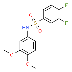 ChemSpider 2D Image | N-(3,4-Dimethoxyphenyl)-3,4-difluorobenzenesulfonamide | C14H13F2NO4S