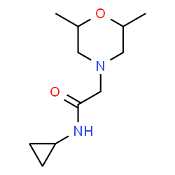 ChemSpider 2D Image | N-Cyclopropyl-2-(2,6-dimethyl-4-morpholinyl)acetamide | C11H20N2O2