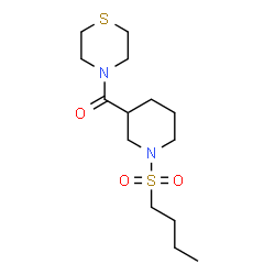 ChemSpider 2D Image | [1-(Butylsulfonyl)-3-piperidinyl](4-thiomorpholinyl)methanone | C14H26N2O3S2