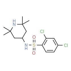 ChemSpider 2D Image | 2,4-Dichloro-N-(2,2,6,6-tetramethyl-4-piperidinyl)benzenesulfonamide | C15H22Cl2N2O2S