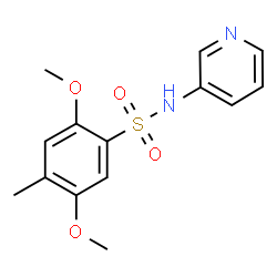 ChemSpider 2D Image | 2,5-Dimethoxy-4-methyl-N-(3-pyridinyl)benzenesulfonamide | C14H16N2O4S