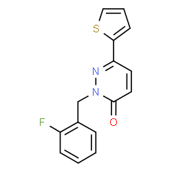 ChemSpider 2D Image | 2-(2-Fluorobenzyl)-6-(2-thienyl)-3(2H)-pyridazinone | C15H11FN2OS