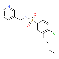 ChemSpider 2D Image | 4-Chloro-3-propoxy-N-(3-pyridinylmethyl)benzenesulfonamide | C15H17ClN2O3S
