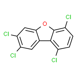 ChemSpider 2D Image | 1,4,7,8-Tetrachlorodibenzofuran | C12H4Cl4O