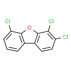 ChemSpider 2D Image | 3,4,6-TRICHLORODIBENZOFURAN | C12H5Cl3O