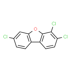 ChemSpider 2D Image | 3,4,7-TRICHLORODIBENZOFURAN | C12H5Cl3O