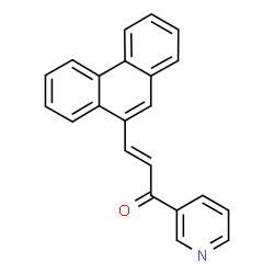 ChemSpider 2D Image | (2E)-3-(9-Phenanthryl)-1-(3-pyridinyl)-2-propen-1-one | C22H15NO