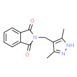 ChemSpider 2D Image | 2-((3,5-Dimethyl-1H-pyrazol-4-yl)methyl)isoindoline-1,3-dione | C14H13N3O2
