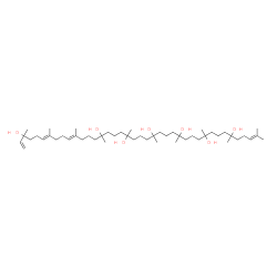 ChemSpider 2D Image | (6E,10E)-3,7,11,15,19,23,27,31,35,39-Decamethyl-1,6,10,38-tetracontatetraene-3,15,19,23,27,31,35-heptol | C50H94O7
