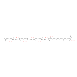 ChemSpider 2D Image | (6E,10E)-3,7,11,15,19,23,27,31,35,39-Decamethyl-1,6,10,38-tetracontatetraene-3,14,15,19,23,27,31,35-octol | C50H94O8