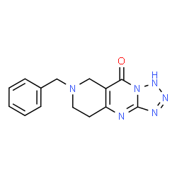 ChemSpider 2D Image | 7-Benzyl-5,6,7,8-tetrahydropyrido[4,3-d]tetrazolo[1,5-a]pyrimidin-9(1H)-one | C14H14N6O