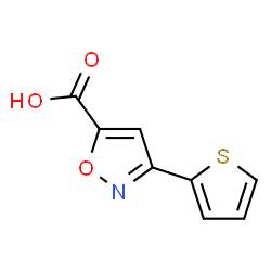 ChemSpider 2D Image | 3-(2-Thienyl)-1,2-oxazole-5-carboxylic acid | C8H5NO3S