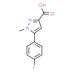ChemSpider 2D Image | 5-(4-fluorophenyl)-1-methylpyrazole-3-carboxylic acid | C11H9FN2O2