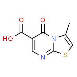 ChemSpider 2D Image | 3-Methyl-5-oxo-5H-thiazolo[3,2-a]pyrimidine-6-carboxylic acid | C8H6N2O3S