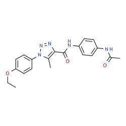 ChemSpider 2D Image | N-(4-Acetamidophenyl)-1-(4-ethoxyphenyl)-5-methyl-1H-1,2,3-triazole-4-carboxamide | C20H21N5O3