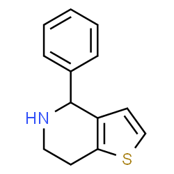 ChemSpider 2D Image | 4-Phenyl-4,5,6,7-tetrahydrothieno[3,2-c]pyridine | C13H13NS