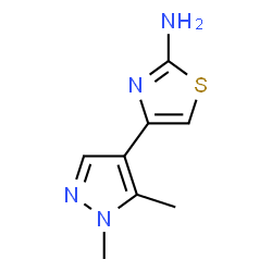 ChemSpider 2D Image | 4-(1,5-dimethylpyrazol-4-yl)-1,3-thiazol-2-amine | C8H10N4S