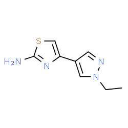 ChemSpider 2D Image | 4-(1-ethylpyrazol-4-yl)-1,3-thiazol-2-amine | C8H10N4S