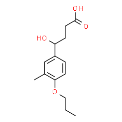 ChemSpider 2D Image | 4-Hydroxy-4-(3-methyl-4-propoxyphenyl)butanoic acid | C14H20O4