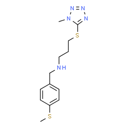 ChemSpider 2D Image | (4-Methylsulfanyl-benzyl)-[3-(1-methyl-1H-tetrazol-5-ylsulfanyl)-propyl]-amine | C13H19N5S2