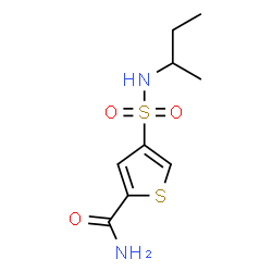 ChemSpider 2D Image | 4-(sec-Butylsulfamoyl)-2-thiophenecarboxamide | C9H14N2O3S2