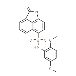 ChemSpider 2D Image | N-(2,5-Dimethoxyphenyl)-2-oxo-1,2-dihydrobenzo[cd]indole-6-sulfonamide | C19H16N2O5S