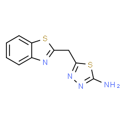 ChemSpider 2D Image | 5-(1,3-Benzothiazol-2-ylmethyl)-1,3,4-thiadiazol-2-amine | C10H8N4S2