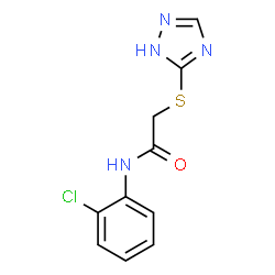 ChemSpider 2D Image | N-(2-Chlorophenyl)-2-(1H-1,2,4-triazol-5-ylsulfanyl)acetamide | C10H9ClN4OS