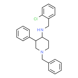 ChemSpider 2D Image | 1-Benzyl-N-(2-chlorobenzyl)-3-phenyl-4-piperidinamine | C25H27ClN2