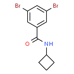 ChemSpider 2D Image | 3,5-Dibromo-N-cyclobutylbenzamide | C11H11Br2NO